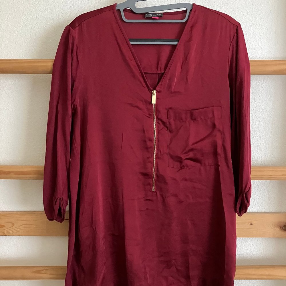 Vince Camuto Red 3/4 Sleeve Blouse